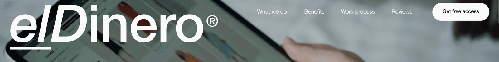 Hero · elDinero landing page section