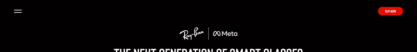 Hero · Meta Smart Glasses landing page section