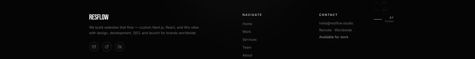Resflow landing page section
