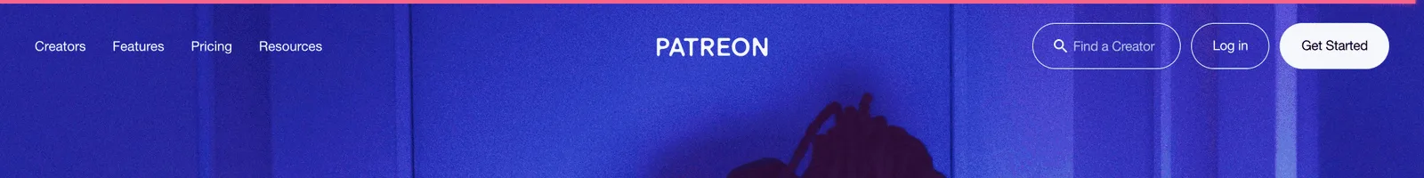 Hero · Patreon landing page section