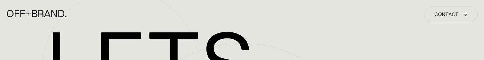 Contacts · OFF+BRAND landing page section