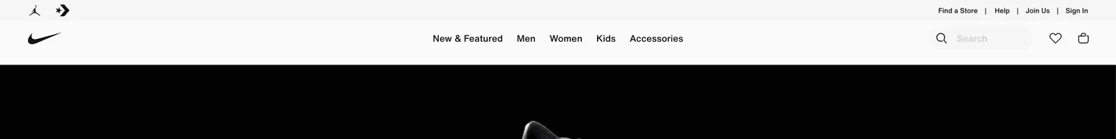 Hero · Nike landing page section