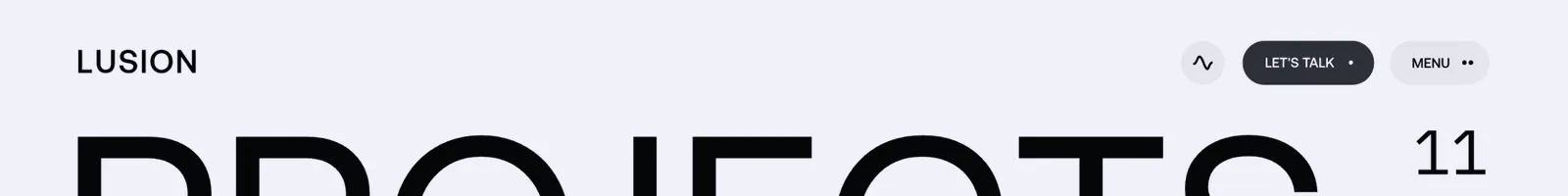 Works · Lusion landing page section
