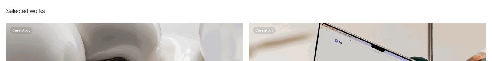 Works · re+do landing page section