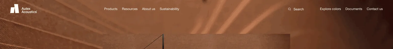 Hero · Autex Acoustics landing page section