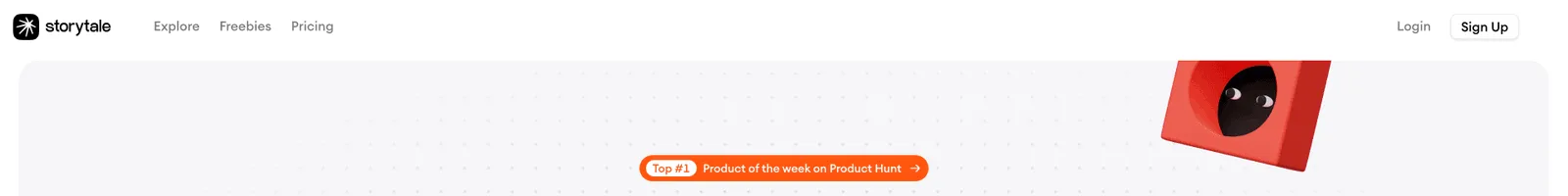 Hero · Storytale landing page section